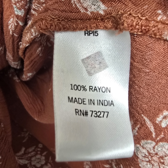 Sonoma Goods For Life Boho Style Floral Top V Neck & Tassels For Women Size 2X - Picture 9 of 10